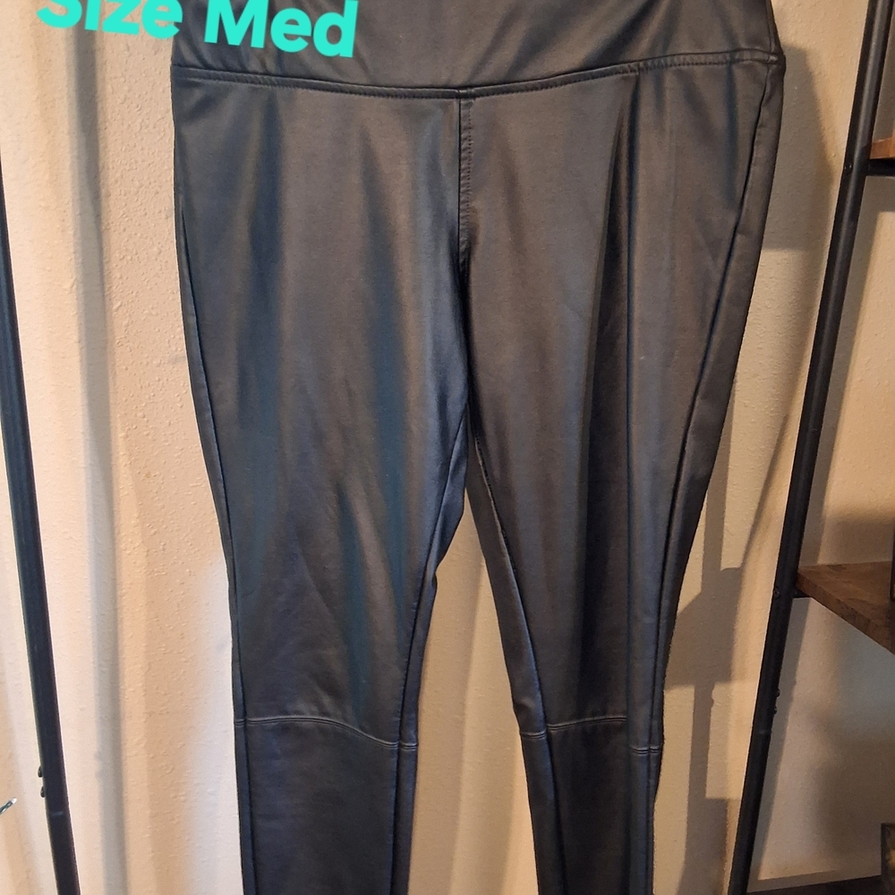 Black Faux Leather Leggings